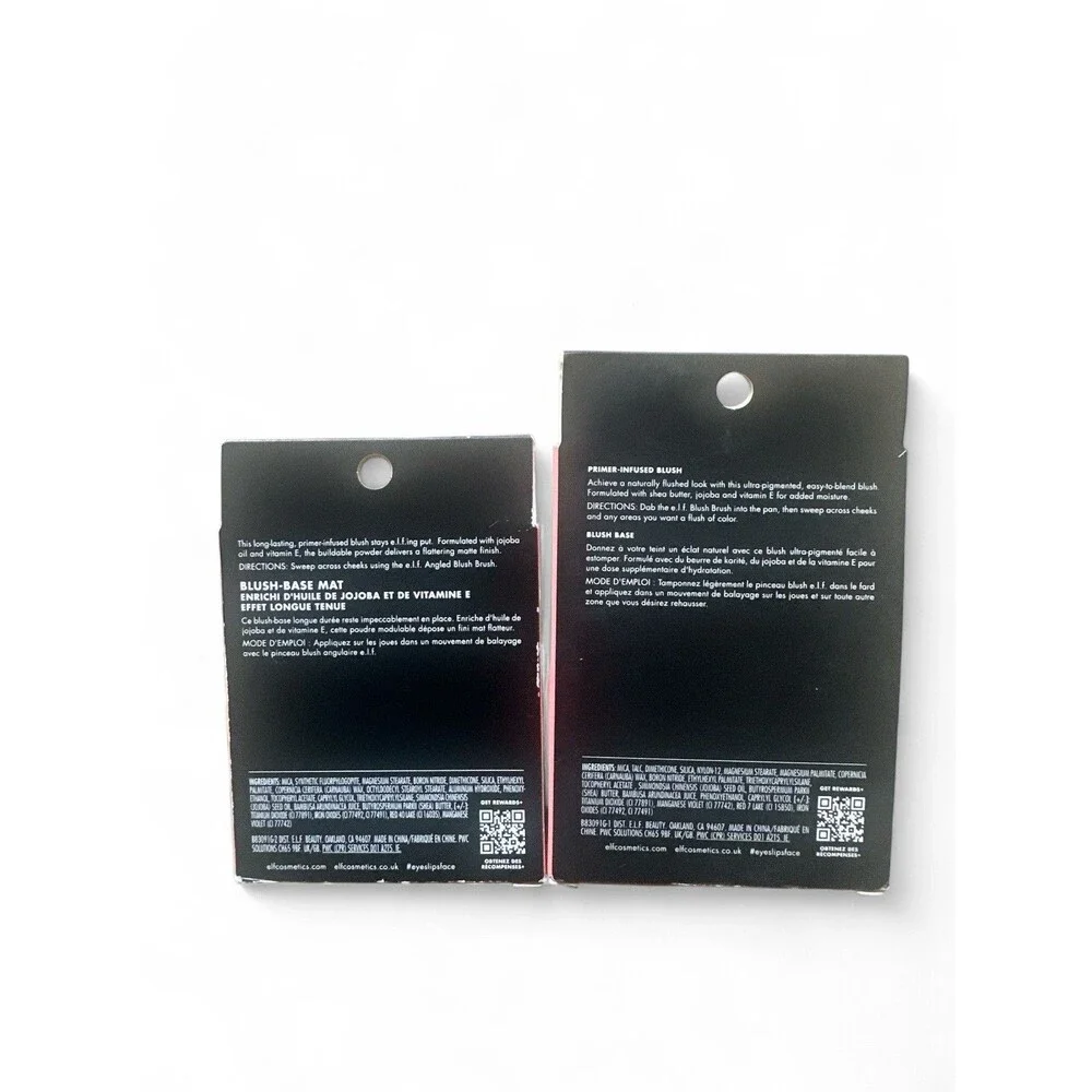 Bundle 2 e.l.f.  Primer Infused Matte Blush & Regular Blush Base Always Cheeky